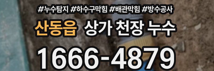 산동읍 상가 천장 누수
