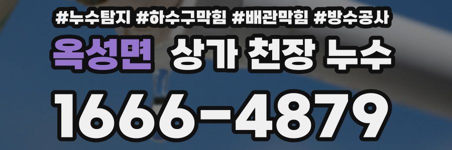 옥성면 상가 천장 누수
