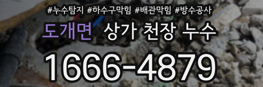 도개면 상가 천장 누수
