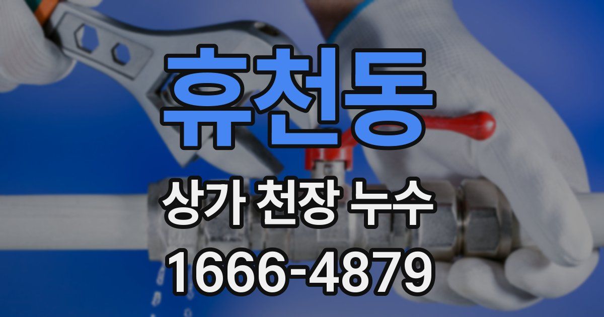 휴천동 상가 천장 누수