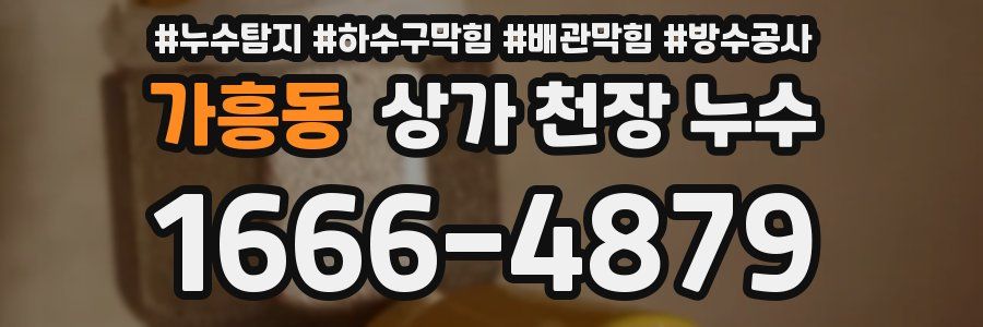 가흥동 상가 천장 누수