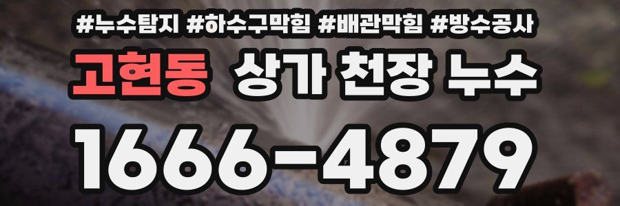 고현동 상가 천장 누수