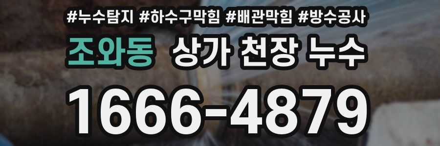 조와동 상가 천장 누수