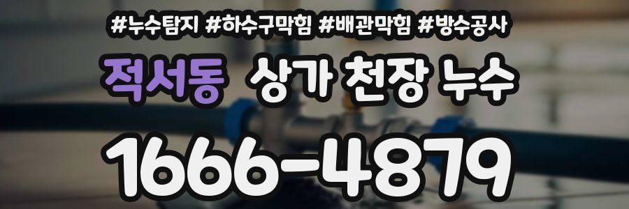 적서동 상가 천장 누수
