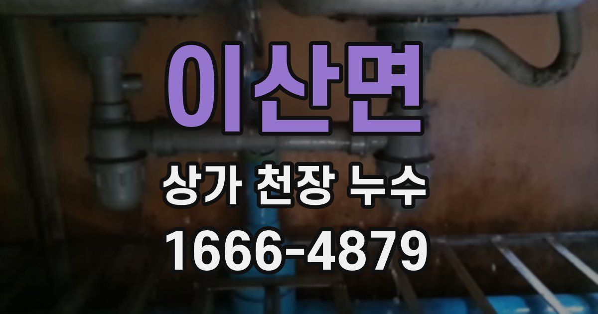 이산면 상가 천장 누수
