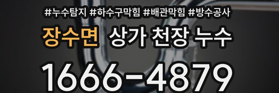 장수면 상가 천장 누수
