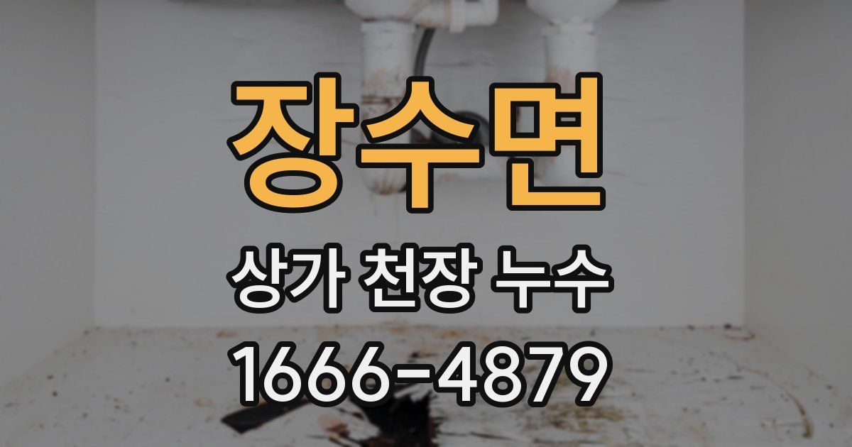 장수면 상가 천장 누수