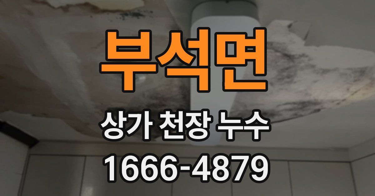 부석면 상가 천장 누수