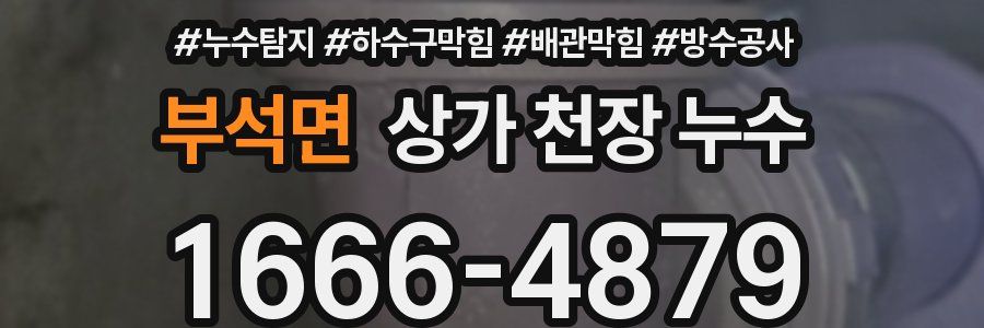 부석면 상가 천장 누수