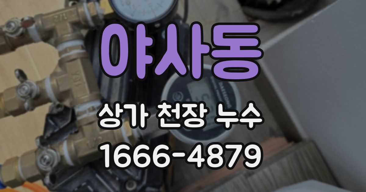 야사동 상가 천장 누수