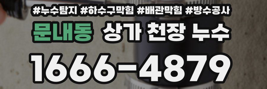 문내동 상가 천장 누수