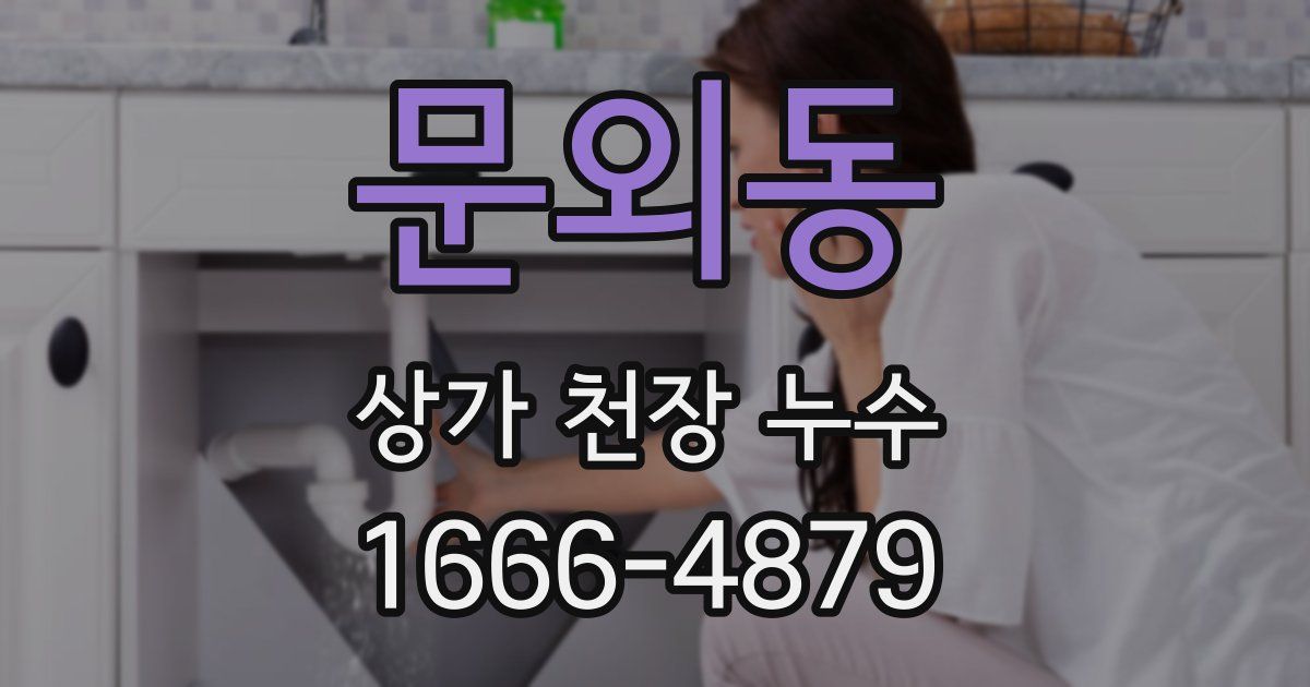 문외동 상가 천장 누수