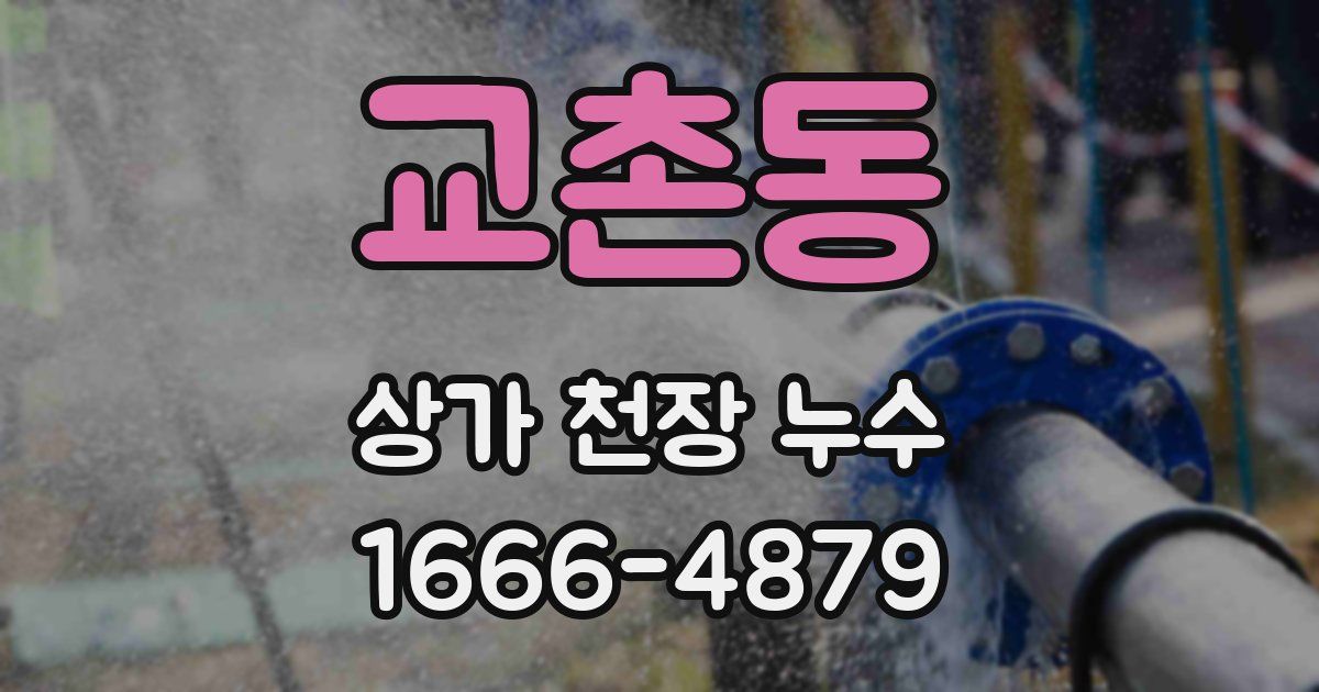 교촌동 상가 천장 누수