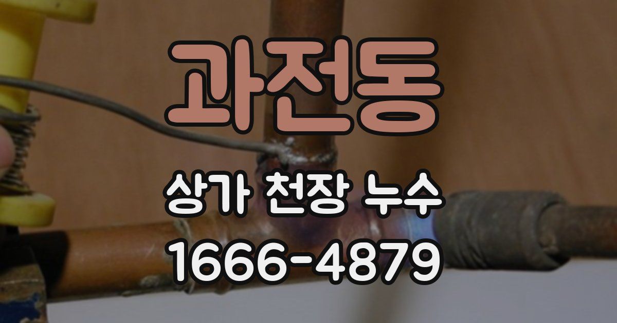 과전동 상가 천장 누수