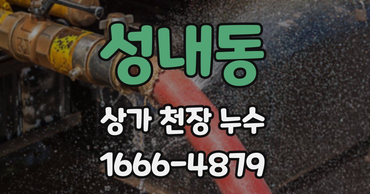 성내동 상가 천장 누수