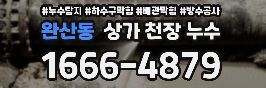 완산동 상가 천장 누수