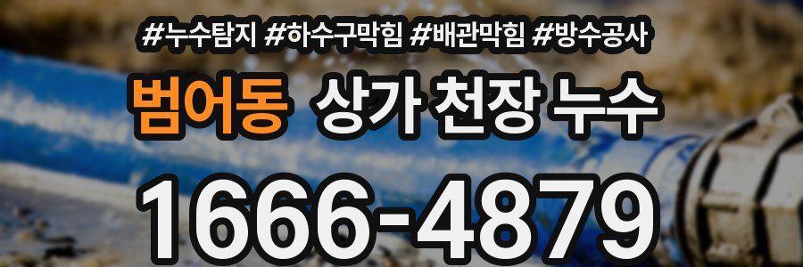 범어동 상가 천장 누수