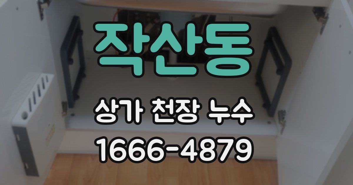 작산동 상가 천장 누수