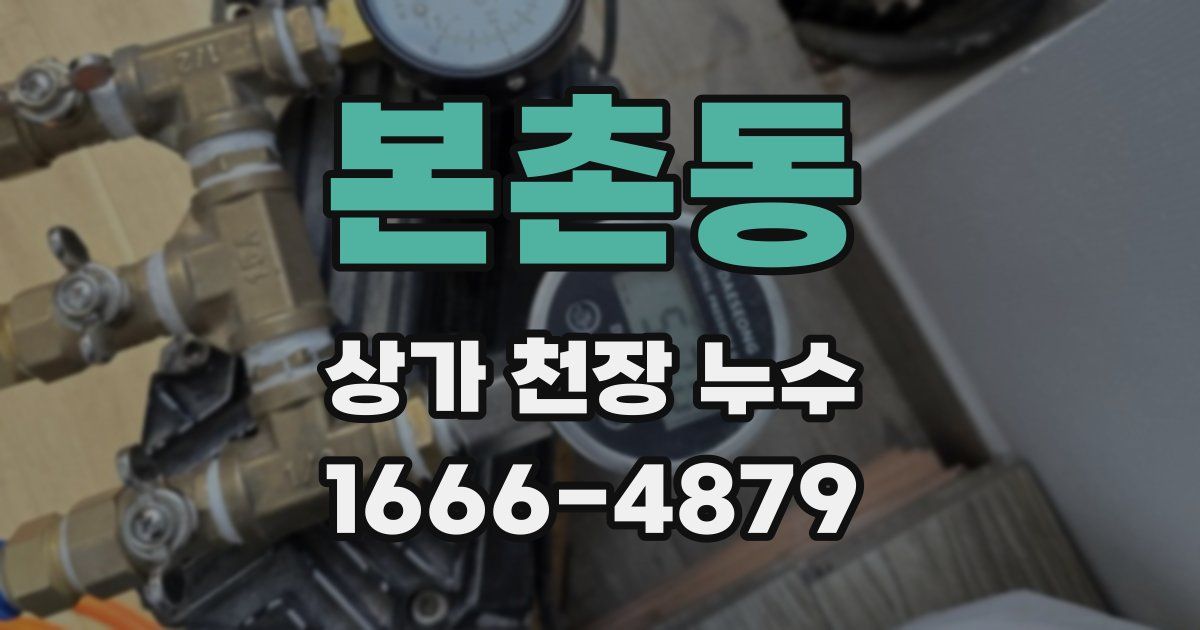 본촌동 상가 천장 누수