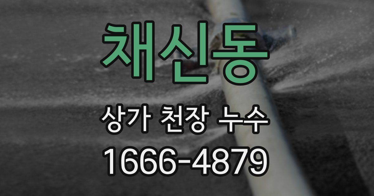 채신동 상가 천장 누수