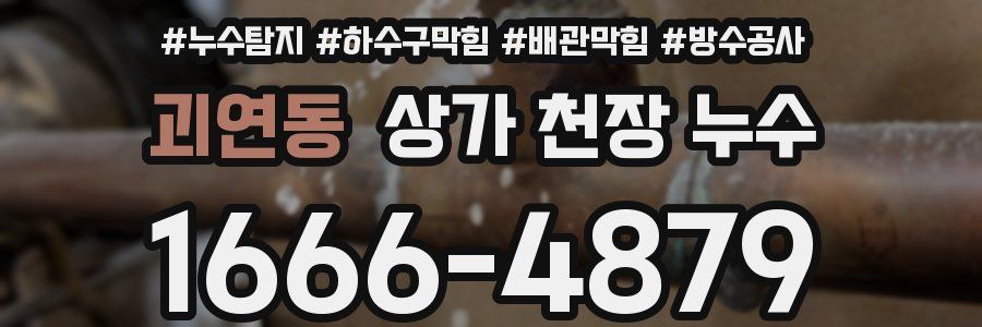 괴연동 상가 천장 누수