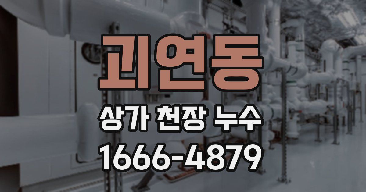 괴연동 상가 천장 누수