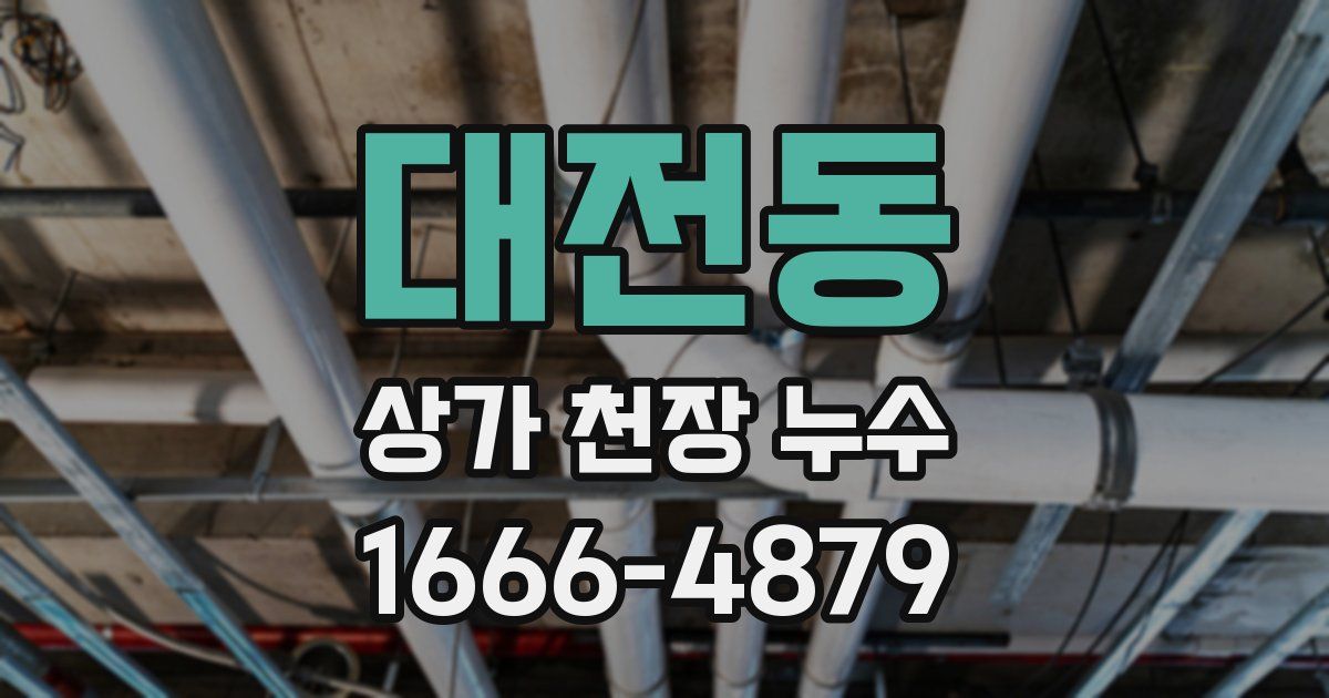 대전동 상가 천장 누수