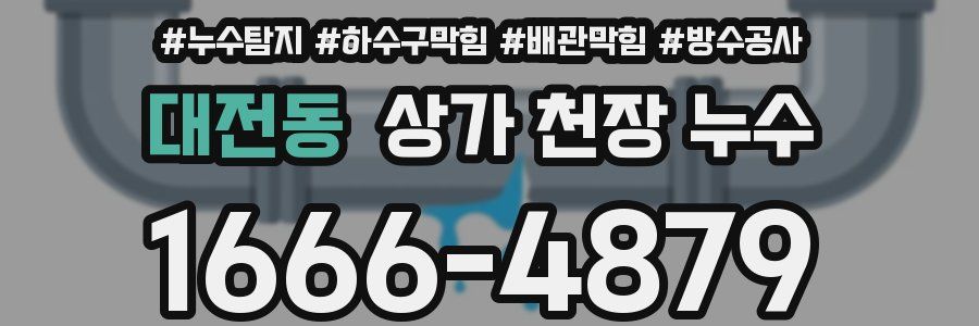 대전동 상가 천장 누수