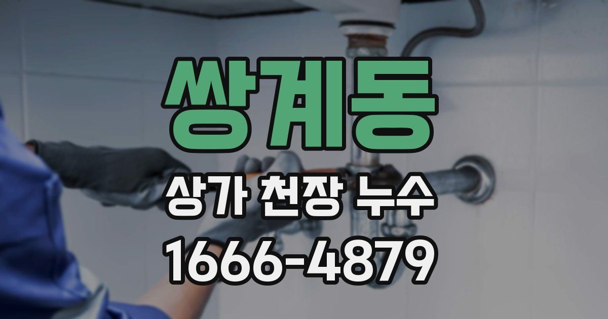 쌍계동 상가 천장 누수
