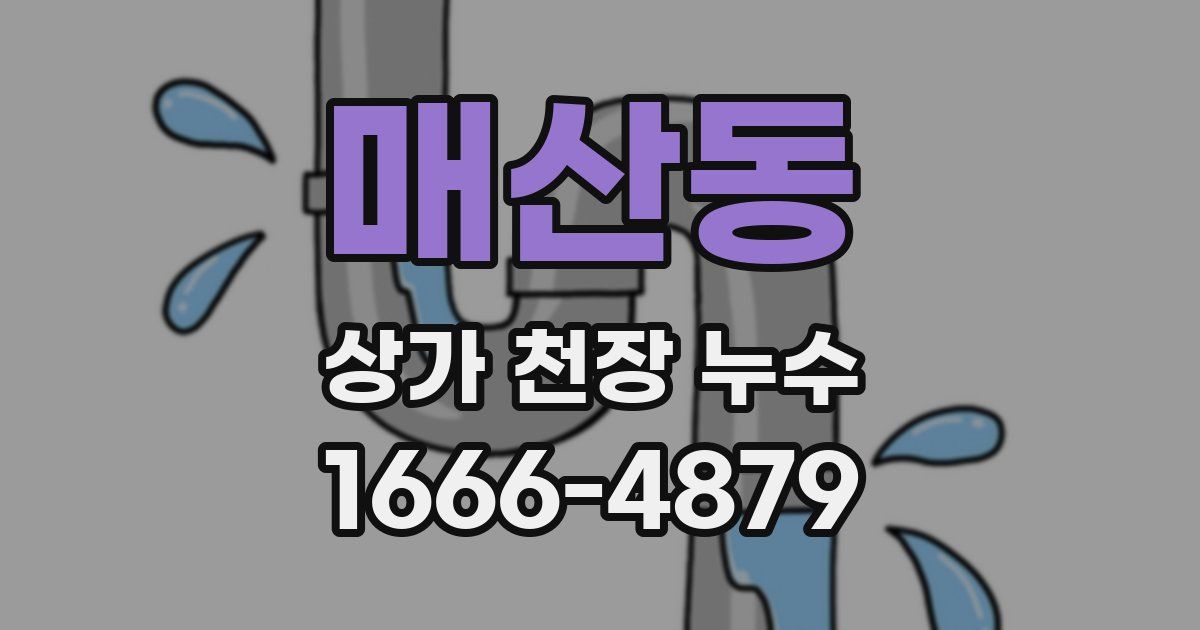 매산동 상가 천장 누수