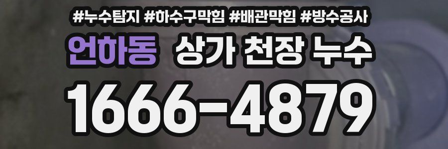 언하동 상가 천장 누수