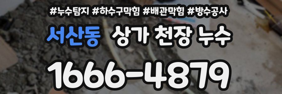 서산동 상가 천장 누수