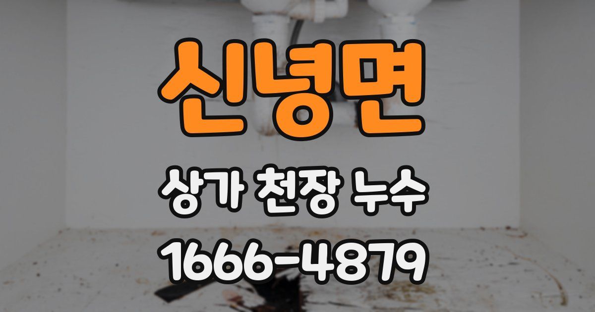 신녕면 상가 천장 누수