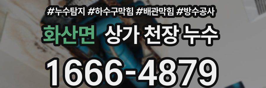 화산면 상가 천장 누수