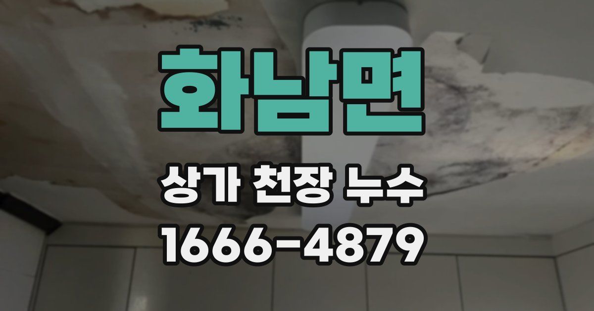 화남면 상가 천장 누수