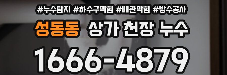 성동동 상가 천장 누수