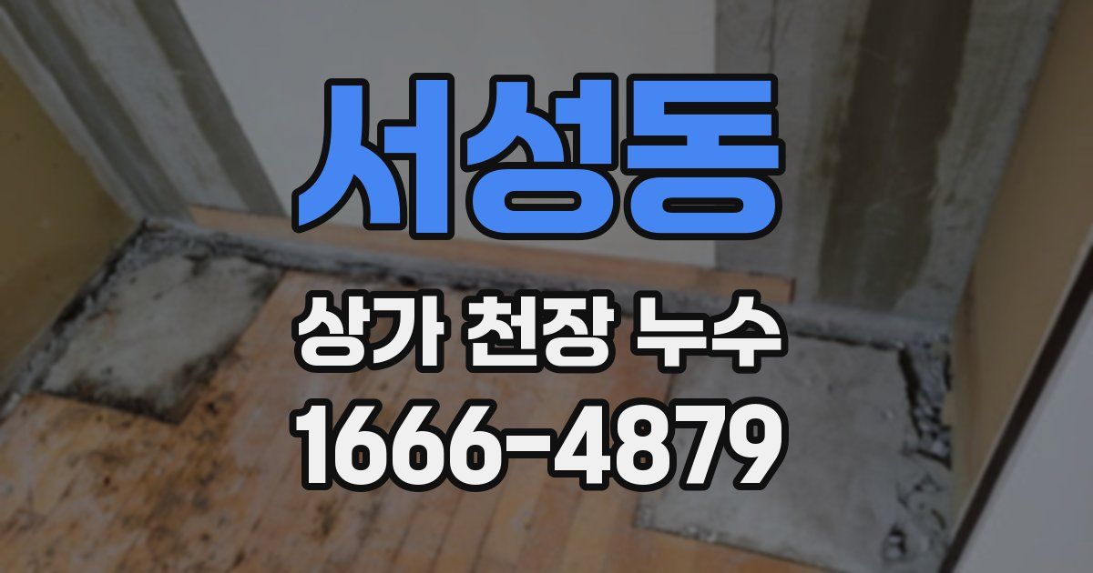 서성동 상가 천장 누수