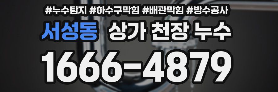 서성동 상가 천장 누수