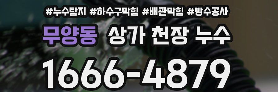 무양동 상가 천장 누수