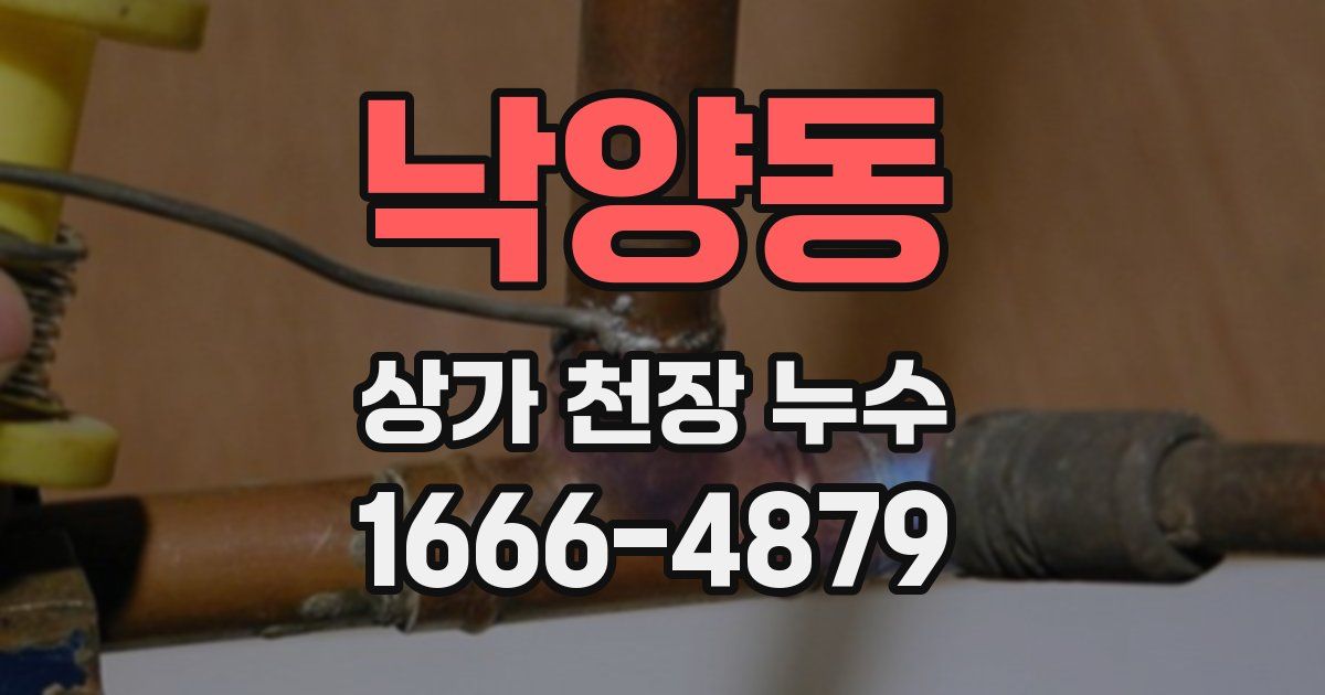 낙양동 상가 천장 누수