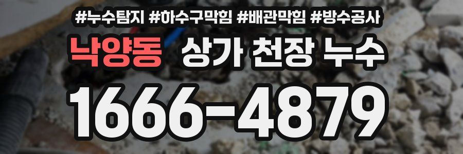 낙양동 상가 천장 누수