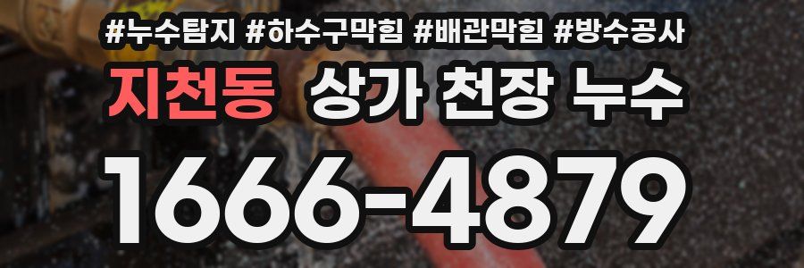 지천동 상가 천장 누수