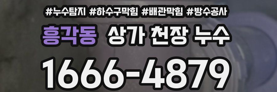흥각동 상가 천장 누수