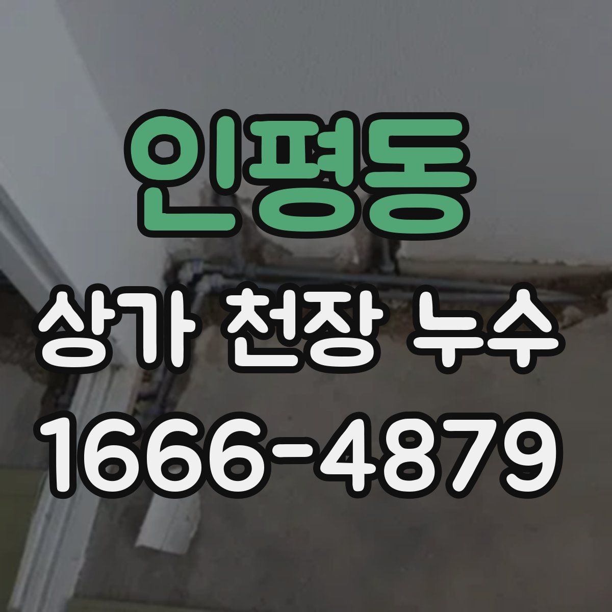 인평동 상가 천장 누수