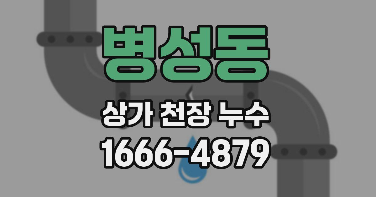 병성동 상가 천장 누수