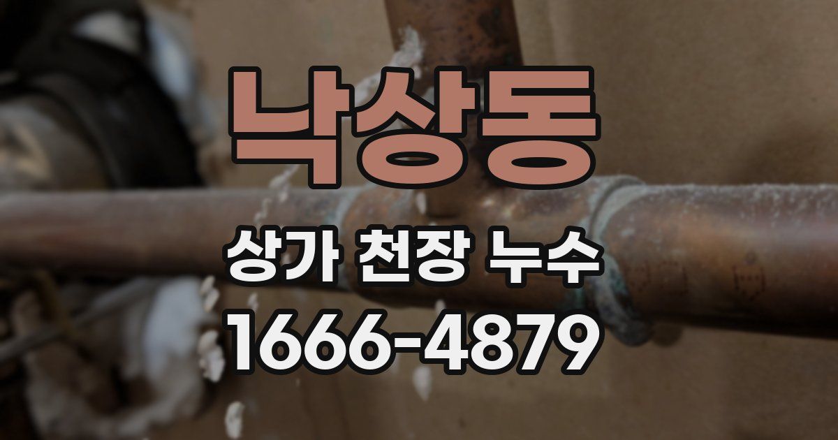 낙상동 상가 천장 누수