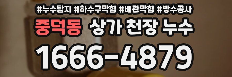 중덕동 상가 천장 누수