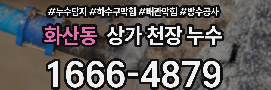 화산동 상가 천장 누수