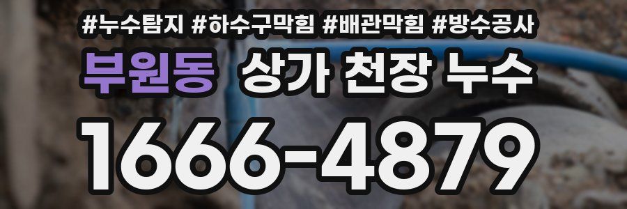 부원동 상가 천장 누수