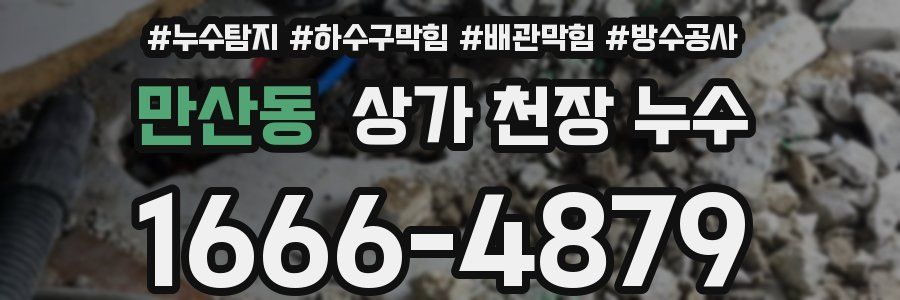 만산동 상가 천장 누수